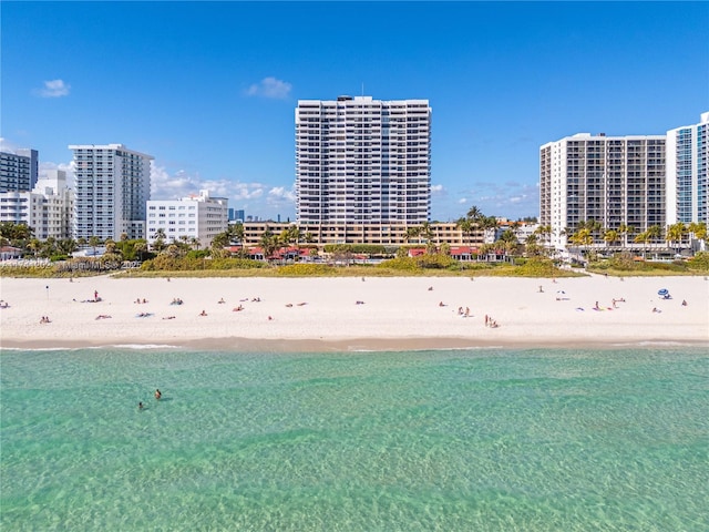 2555 Collins Ave Unit 403, Miami Beach, FL 33140 - water view with nearby beach and nearby urban area