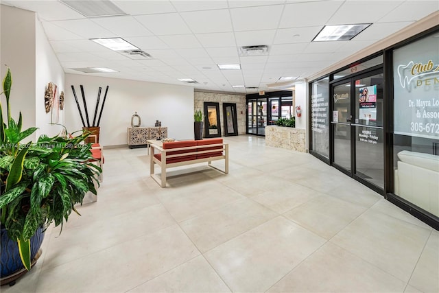 2555 Collins Ave Unit 403, Miami Beach, FL 33140 - community lobby featuring a paneled ceiling