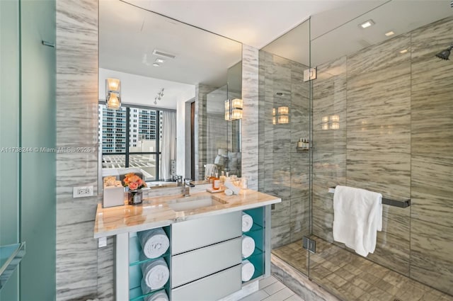 2201 Collins Ave Unit 811, Miami Beach, FL 33139 - full bath featuring a shower stall and vanity
