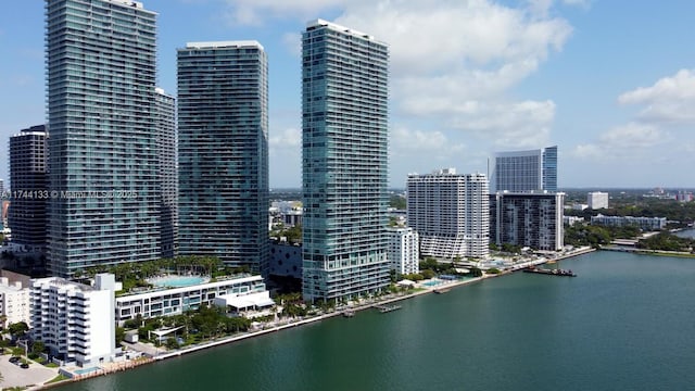 view of city featuring a water view