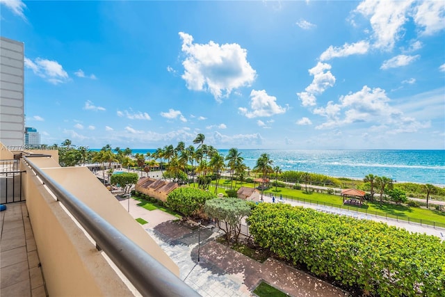 2555 Collins Ave Unit 607, Miami Beach, FL 33140 - balcony featuring a water view