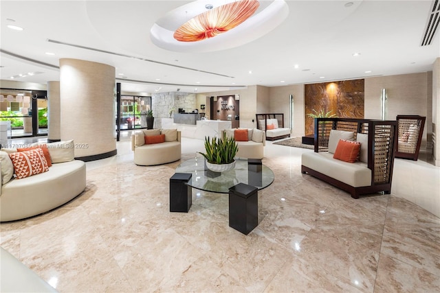2555 Collins Ave Unit 607, Miami Beach, FL 33140 - community lobby with recessed lighting