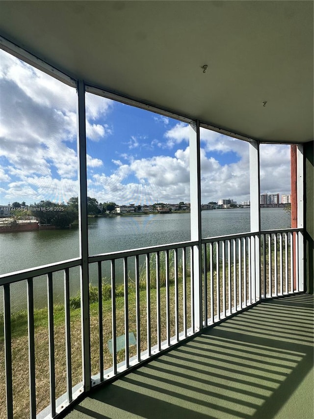 1750 NE 191st St Unit 225-4, Miami, FL 33179 - unfurnished sunroom with a water view