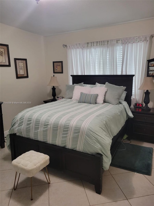 view of tiled bedroom