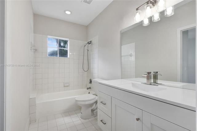 7459 NW 17th Dr, Pembroke Pines, FL 33024 - full bath with vanity, bathtub / shower combination, and tile patterned flooring