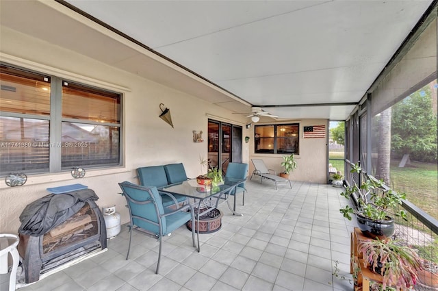 5911 Epsom Ln, Davie, FL 33331 - sunroom with ceiling fan