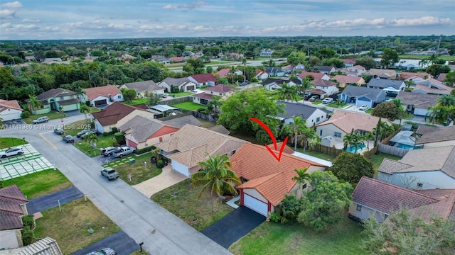 birds eye view of property