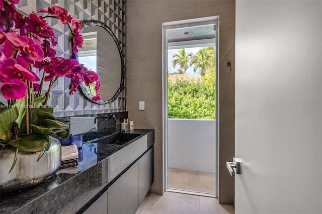 285 W Mashta Dr, Key Biscayne, FL 33149 - bathroom featuring vanity and tile patterned flooring
