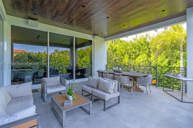 285 W Mashta Dr, Key Biscayne, FL 33149 - view of patio / terrace featuring an outdoor living space and outdoor dining space