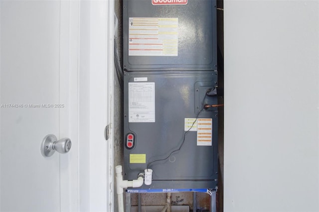 utility room with heating unit