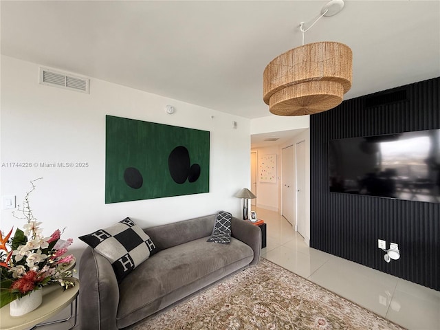 tiled living room with visible vents