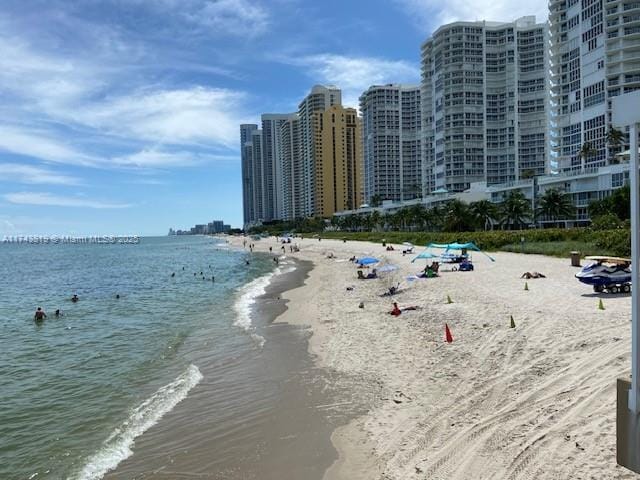 water view featuring a view of the beach