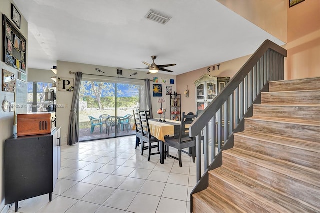 9007 Vineyard Lake Dr Unit 9007, Plantation, FL 33324 - dining area featuring ceiling fan and light tile patterned flooring