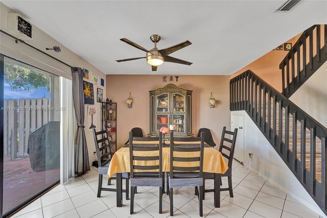 9007 Vineyard Lake Dr Unit 9007, Plantation, FL 33324 - tiled dining room featuring ceiling fan