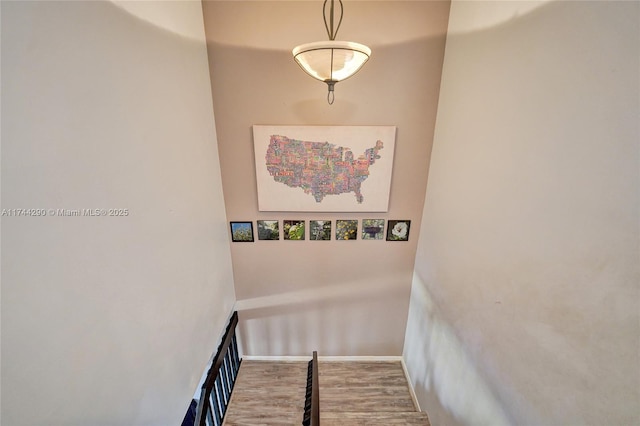 9007 Vineyard Lake Dr Unit 9007, Plantation, FL 33324 - staircase featuring hardwood / wood-style flooring