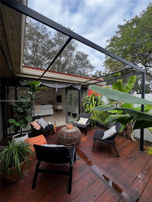 109 Heatherbrook Way Unit 146, Hollywood, FL 33021 - wooden terrace with outdoor lounge area