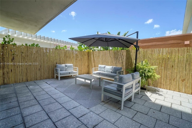view of patio / terrace with outdoor lounge area