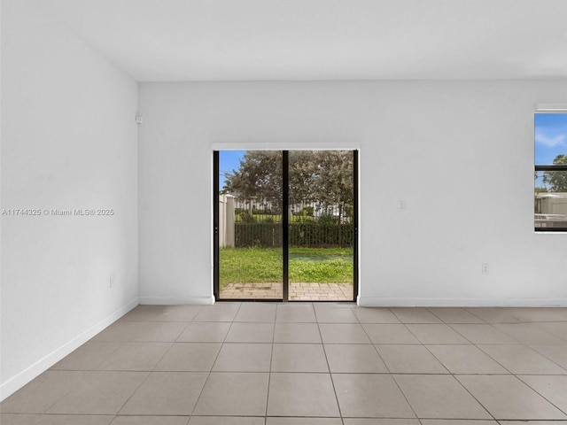 view of tiled empty room