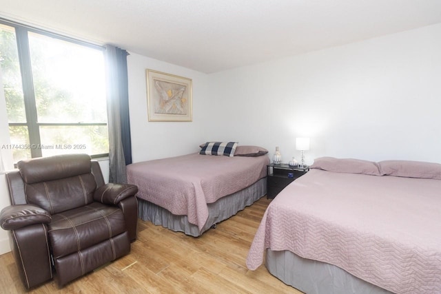 bedroom featuring light hardwood / wood-style flooring