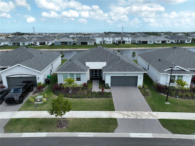 bird's eye view with a residential view