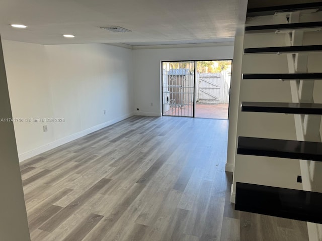 10800 NW 7th St Unit 3B, Miami, FL 33172 - spare room with light wood-type flooring, baseboards, visible vents, and recessed lighting