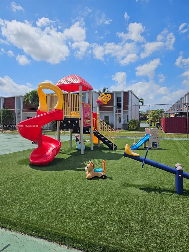 10800 NW 7th St Unit 3B, Miami, FL 33172 - communal playground with fence and a yard