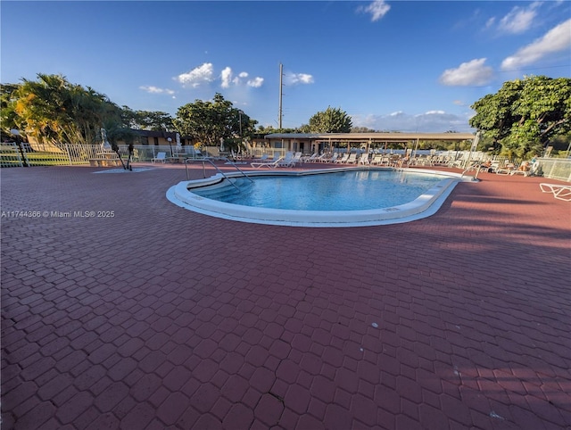 view of pool with a patio area