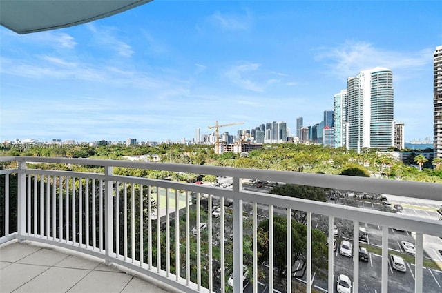 balcony with a city view