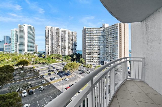 balcony with a view of city