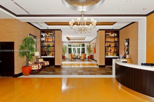 510 NW 84th Ave Unit 409, Plantation, FL 33324 - reception with a chandelier and ornamental molding