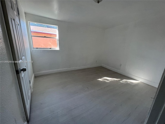 empty room featuring light hardwood / wood-style flooring