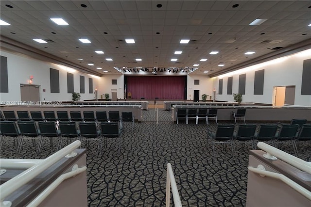 miscellaneous room with a paneled ceiling