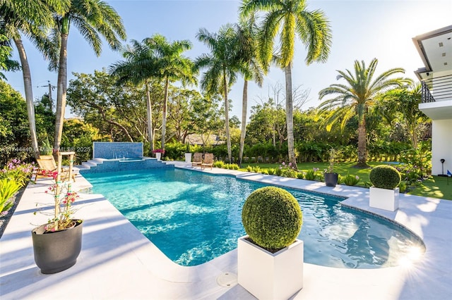 view of pool with a patio area