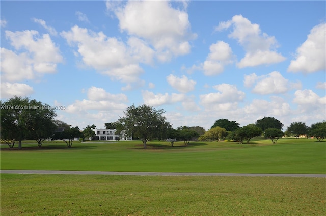 view of community with a lawn