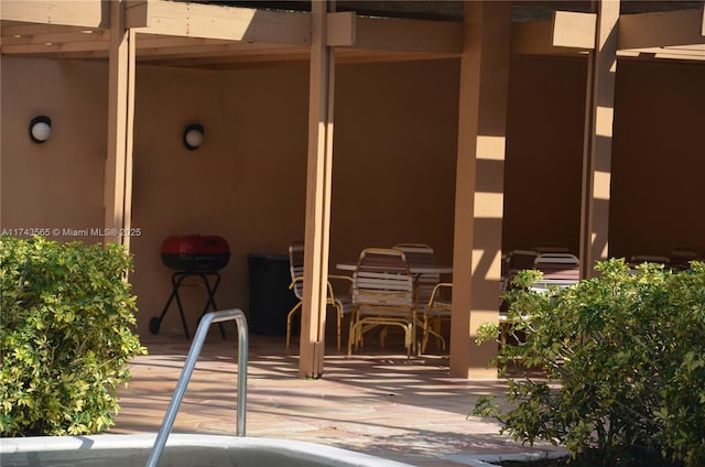 view of patio with sink