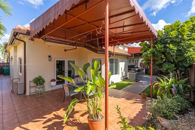 view of patio with french doors