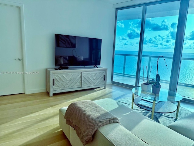 17001 Collins Ave Unit 2702, Sunny Isles Beach, FL 33160 - living area featuring wood finished floors and baseboards