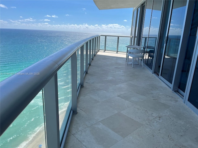 17001 Collins Ave Unit 2702, Sunny Isles Beach, FL 33160 - balcony featuring view of water and beach