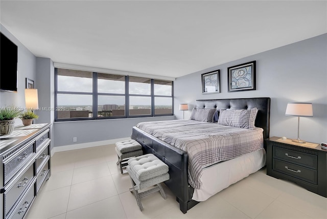 view of tiled bedroom