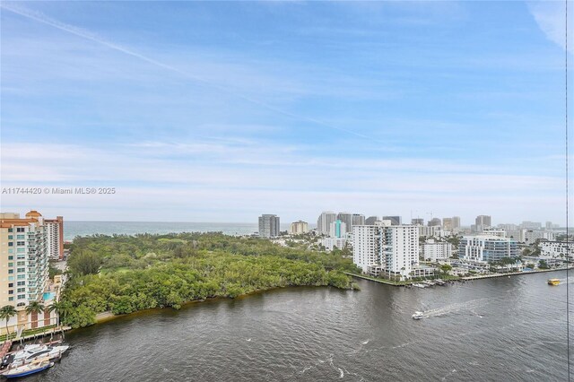936 Intracoastal Dr Unit 20E, Fort Lauderdale, FL 33304 - birds eye view of property with a water view and a view of city
