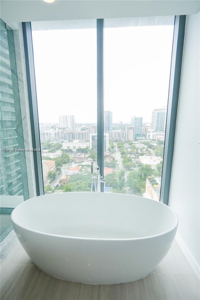 bathroom with a bath