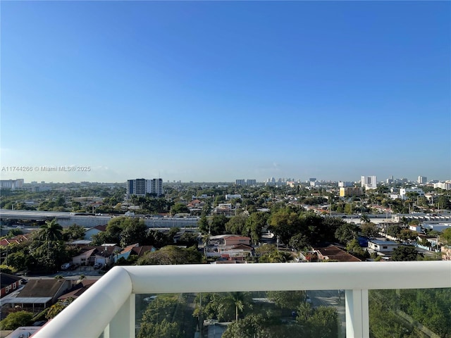 exterior space with a city view