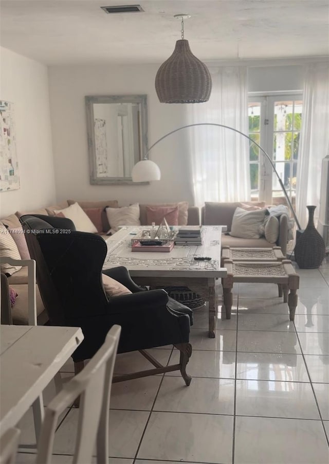 725 Fernwood Rd, Key Biscayne, FL 33149 - living room with visible vents and light tile patterned floors