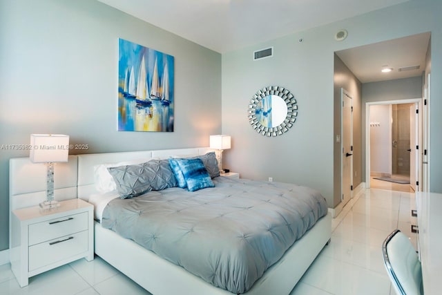 view of tiled bedroom