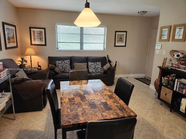 view of tiled dining area