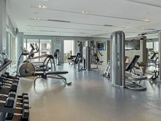 view of gym