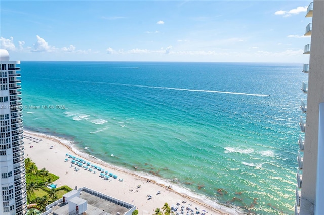 water view featuring a view of the beach