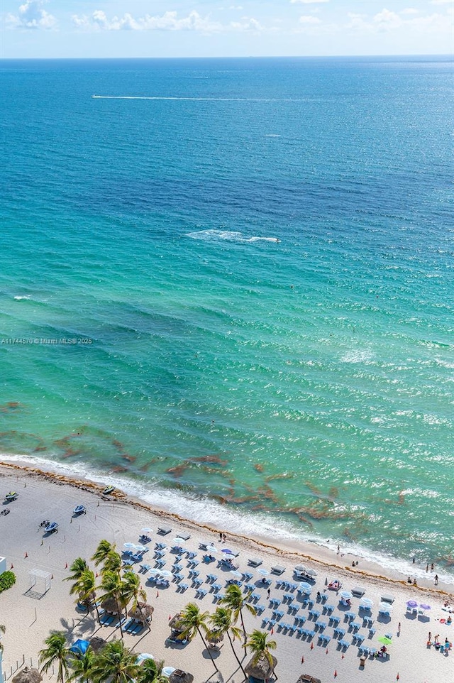 property view of water with a view of the beach