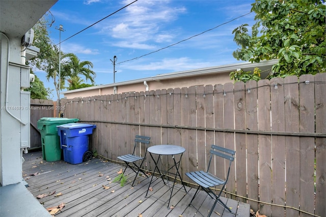 view of wooden deck