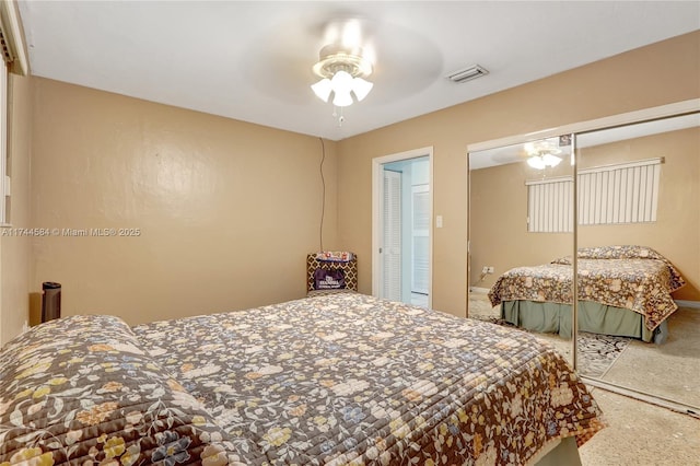 bedroom with ceiling fan